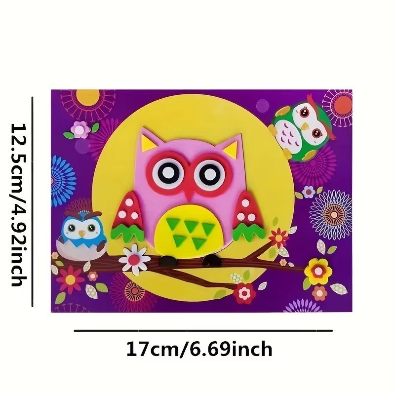 DIY 3D EVA Foam Sticker Puzzle Cartoon Animal Craft Educational Toy Kids Gift