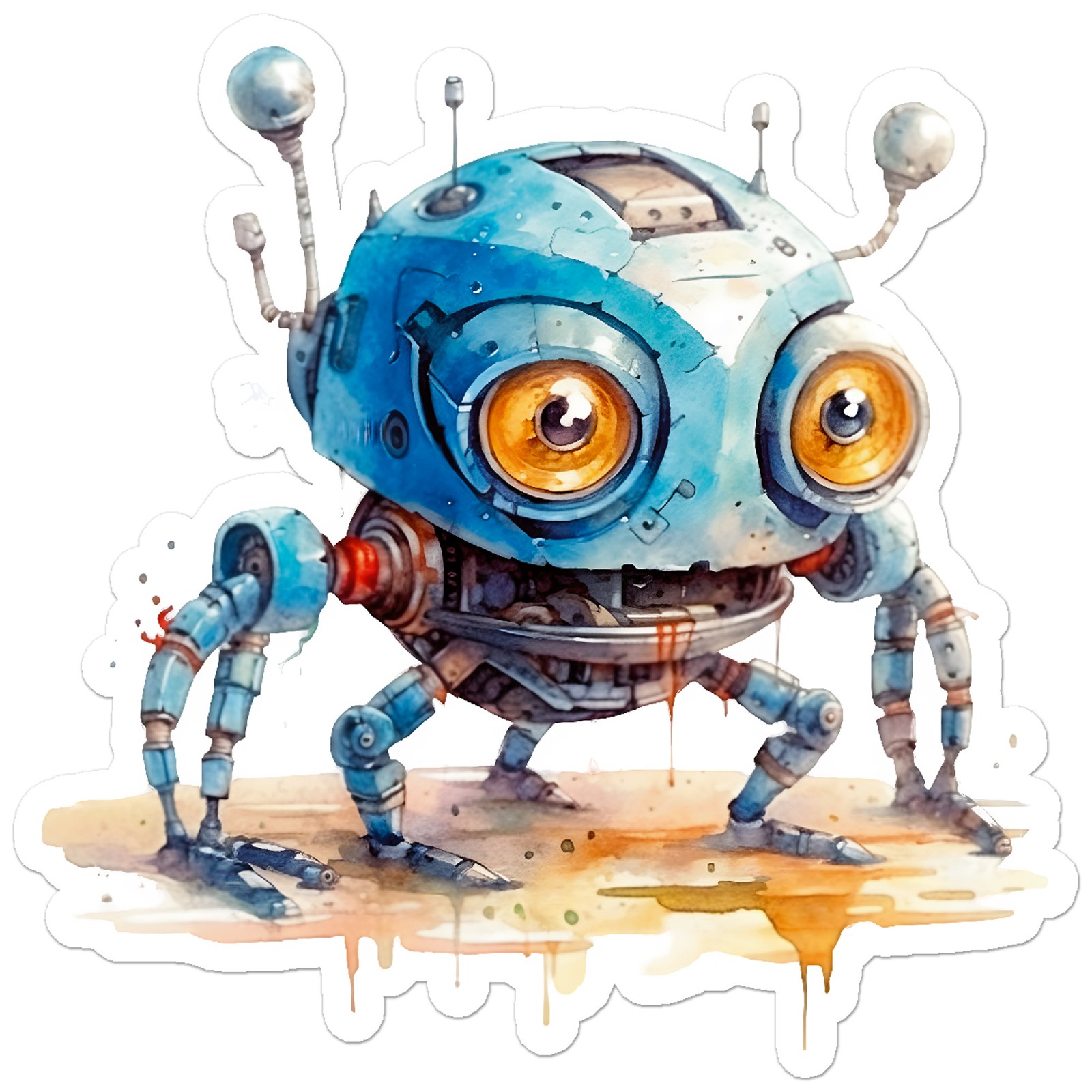 Cute Robot – Vinyl Decal Sticker – Car Window Laptop – ebn9961