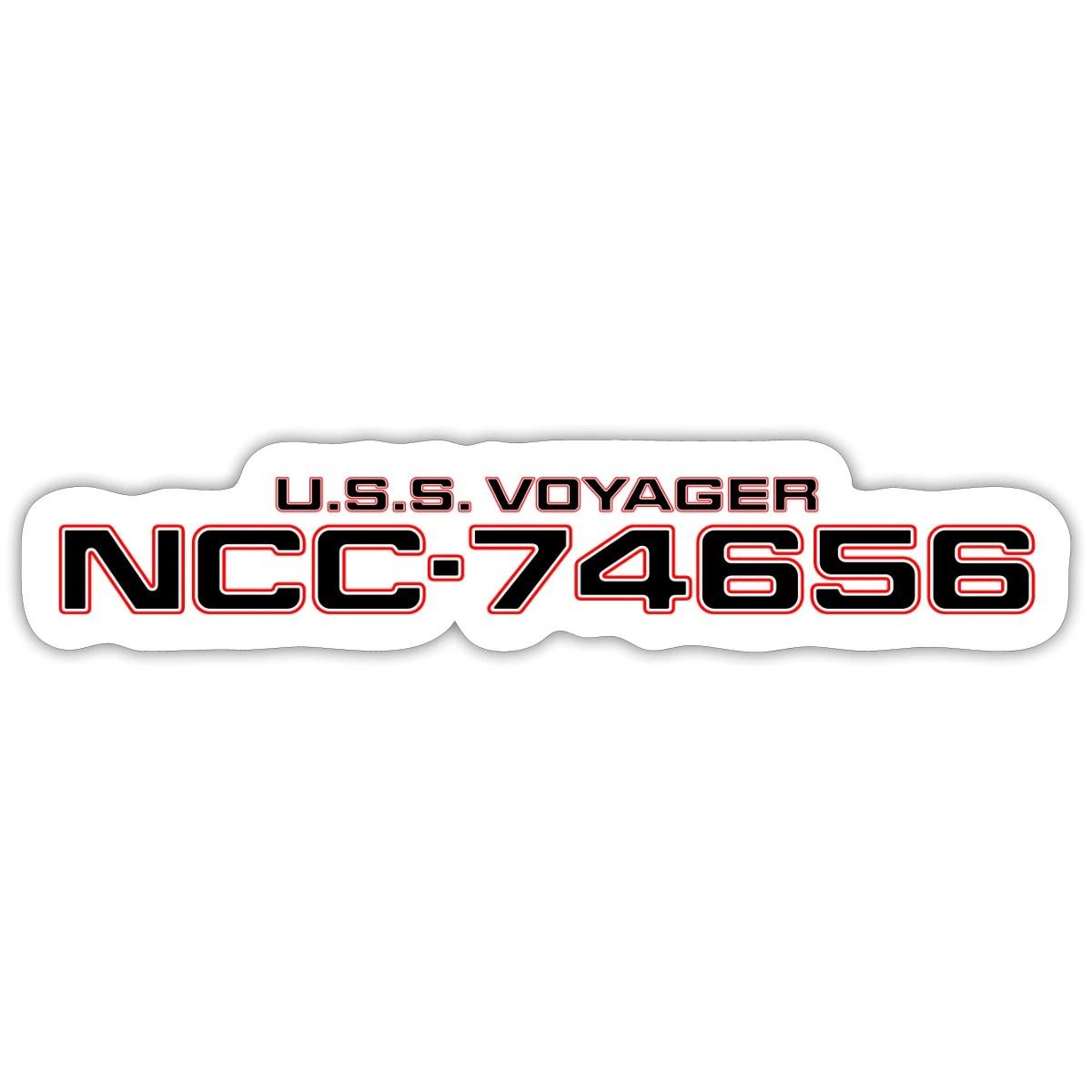 NCC 74656 Voyager Starship Exploration Art Sticker, max. 4 x 4"