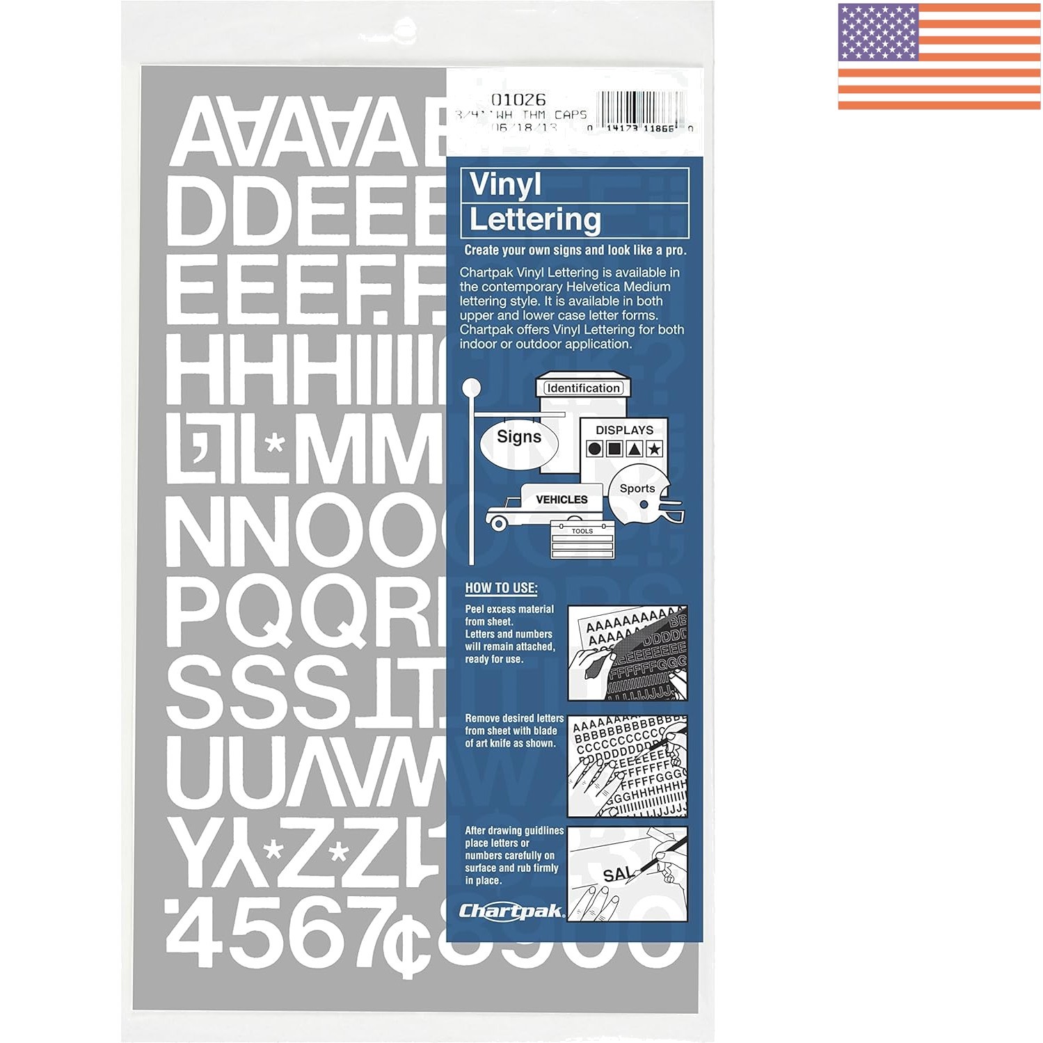 Water-Resistant 3/4 Inch Vinyl Letters & Numbers – 94 Pack for Outdoor Displays
