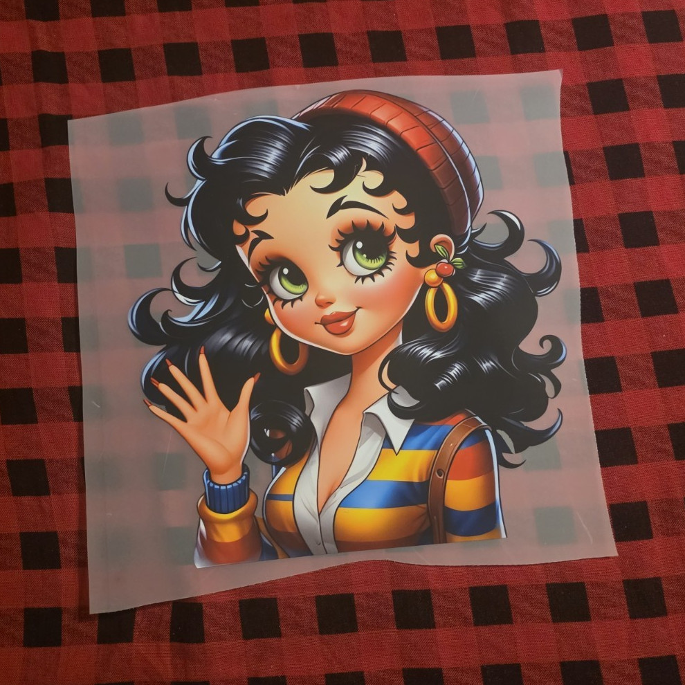 Cartoon Girl , Multicolor, Adults, for t-shirt Decor patches iron
