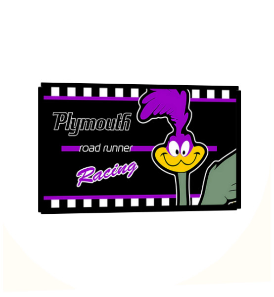 Plymouth Road Runner Sign Sticker "Beep Beep** Rectangular 5 Sizes