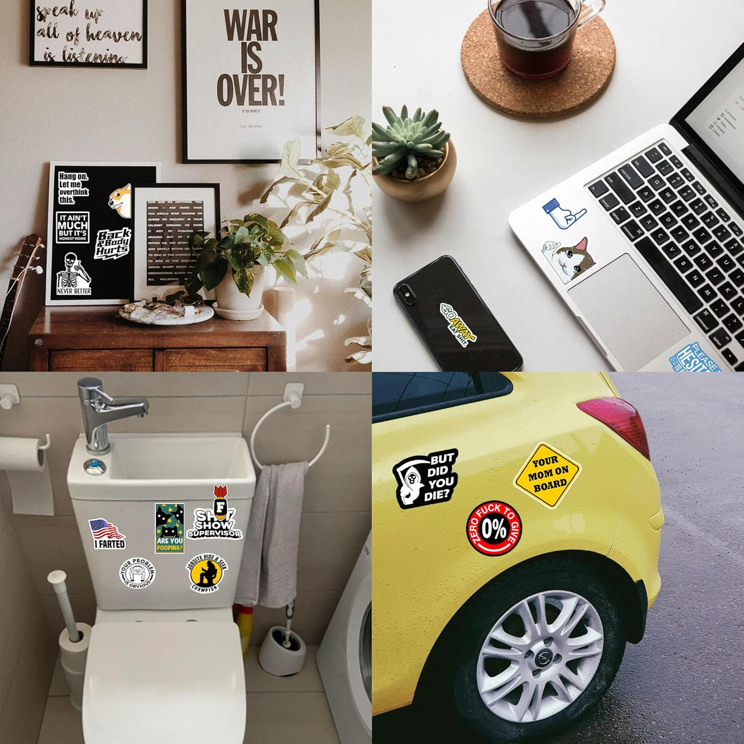 120Pcs Funny Stickers for Adults, Prank Meme (Dirty) Hilarious Sticker Pack for