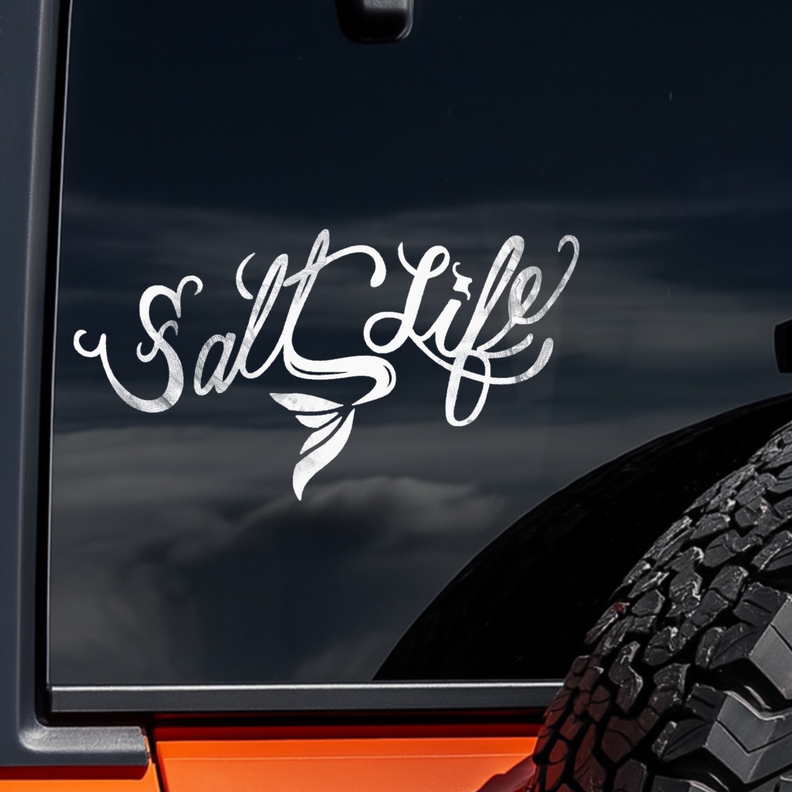 Salt Life Waterproof Vinyl Decal Sticker Mermaid Tail Ocean Beach Truck Car 8”