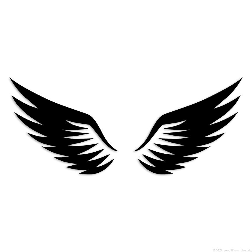 Wings – Decal Sticker – Multiple Colors & Sizes – ebn6661