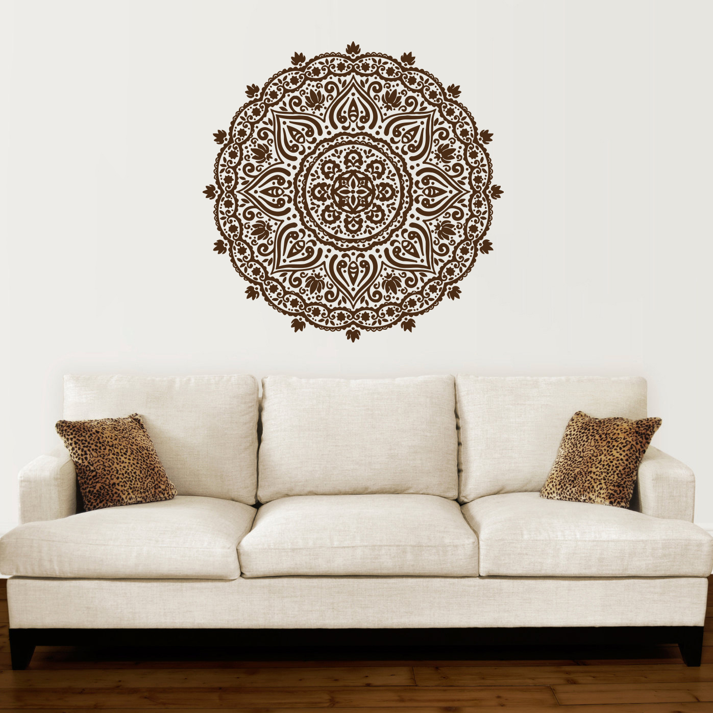 Mandala Wall Decal Yoga Vinyl Sticker Decal Namaste Lotus Boho Home Decor ZX103