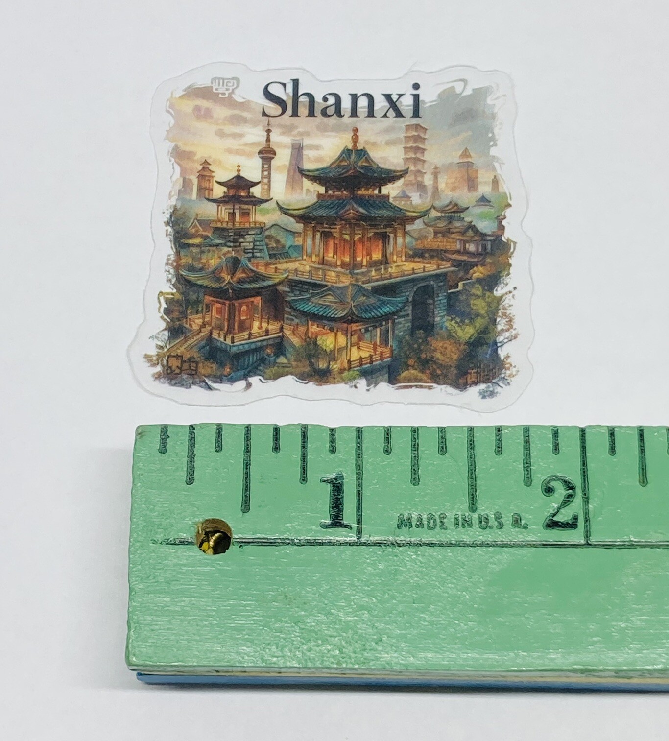 Shanxi Transparent Sticker Travel City Buildings Art Decal Vinyl Souvenir Tc6