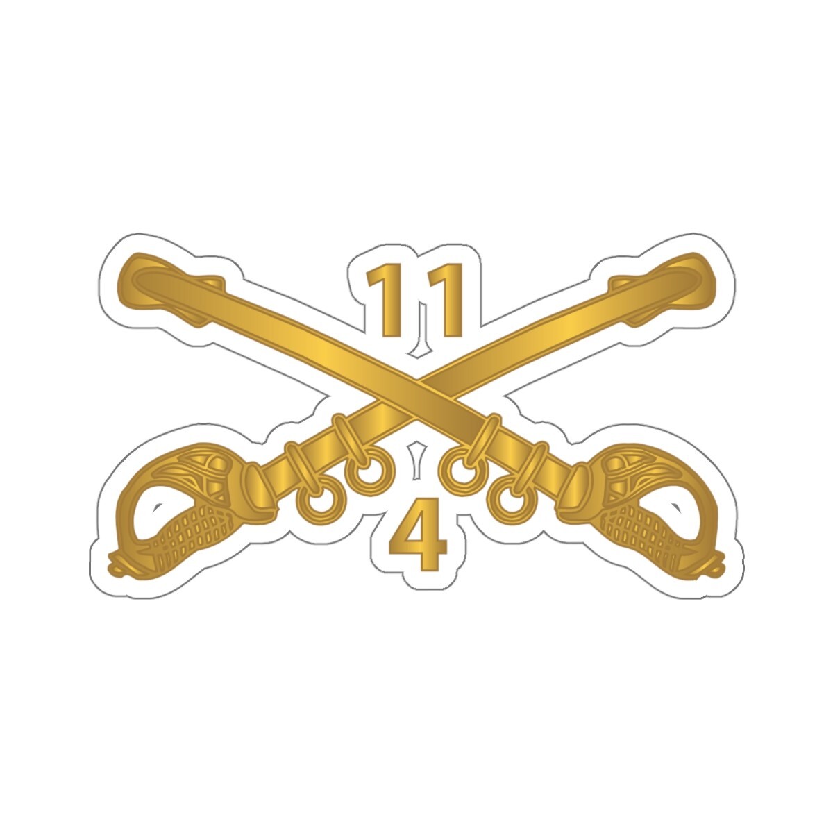 Kiss-Cut Stickers – 4th Squadron, 11th Armored Cavalry Regiment Branch wo Txt X