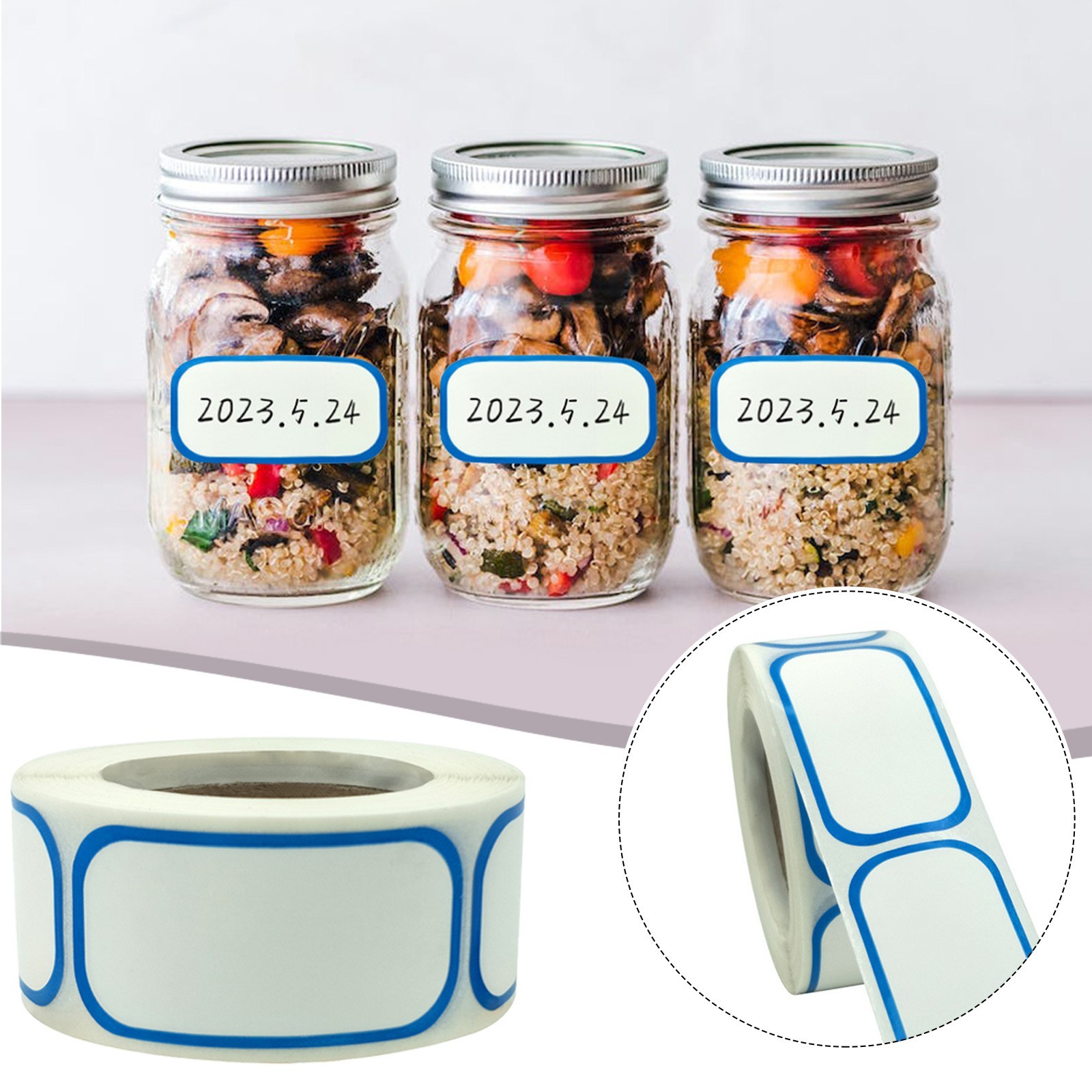300 PCS Food Storage Bags Stickers Labels For Refrigerator 2.5x5cm / New