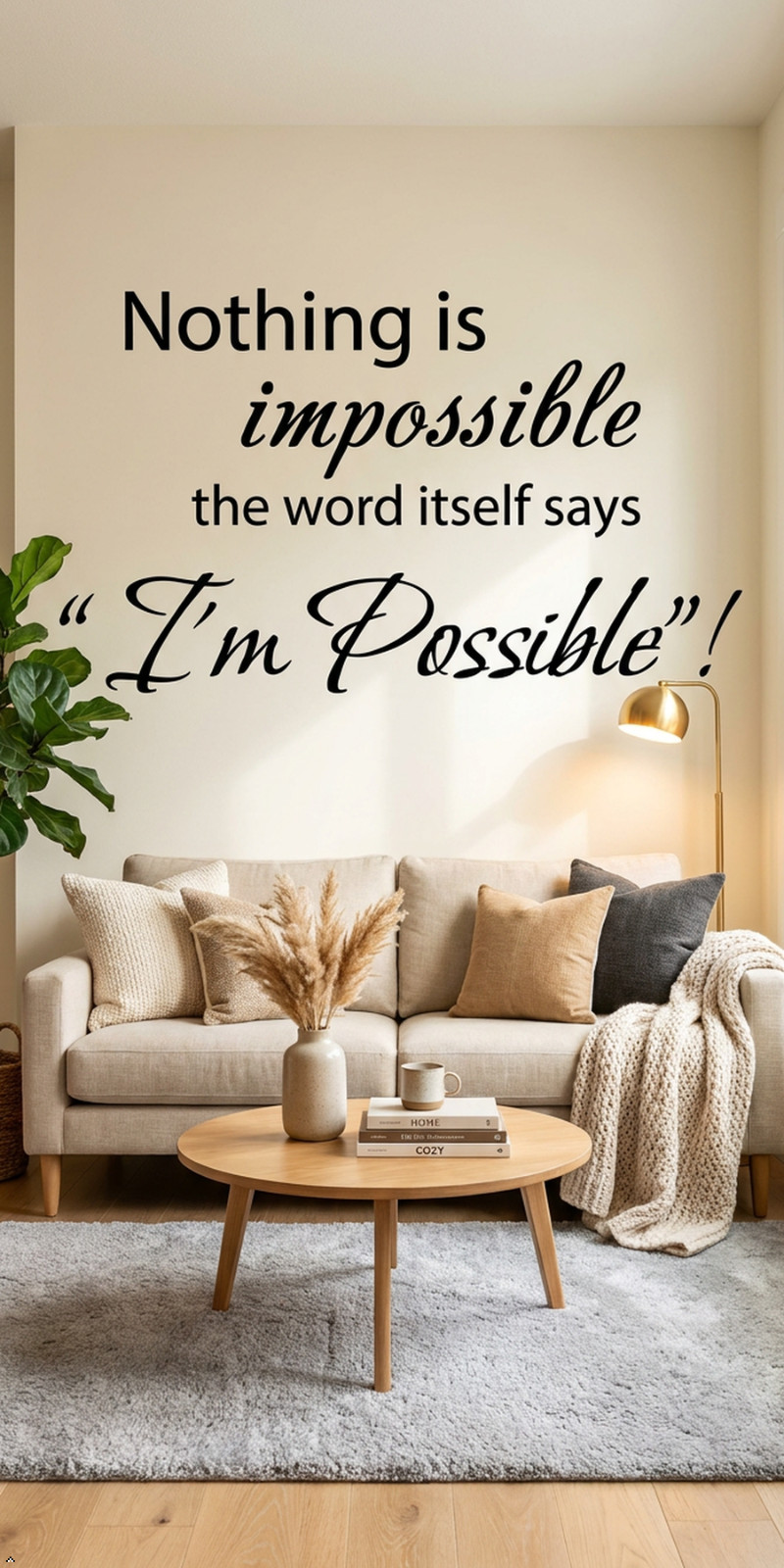 Nothing is Impossible Vinyl Wall Decal Decor Sticker Wall Home Art Removable