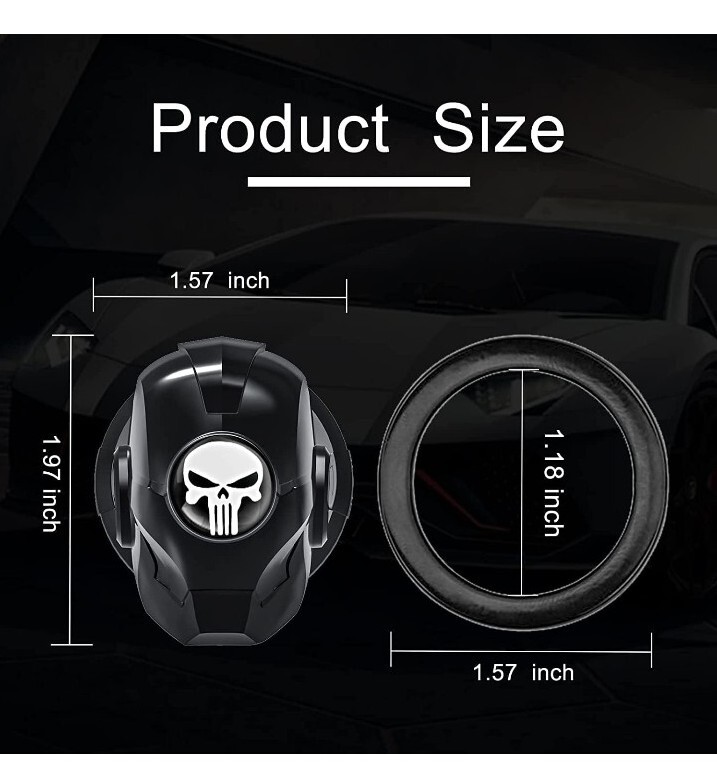Miytsya 1 PC Car One Touch Start Stop Button Cover Sticker, 0.9In Lead Alloy Pla