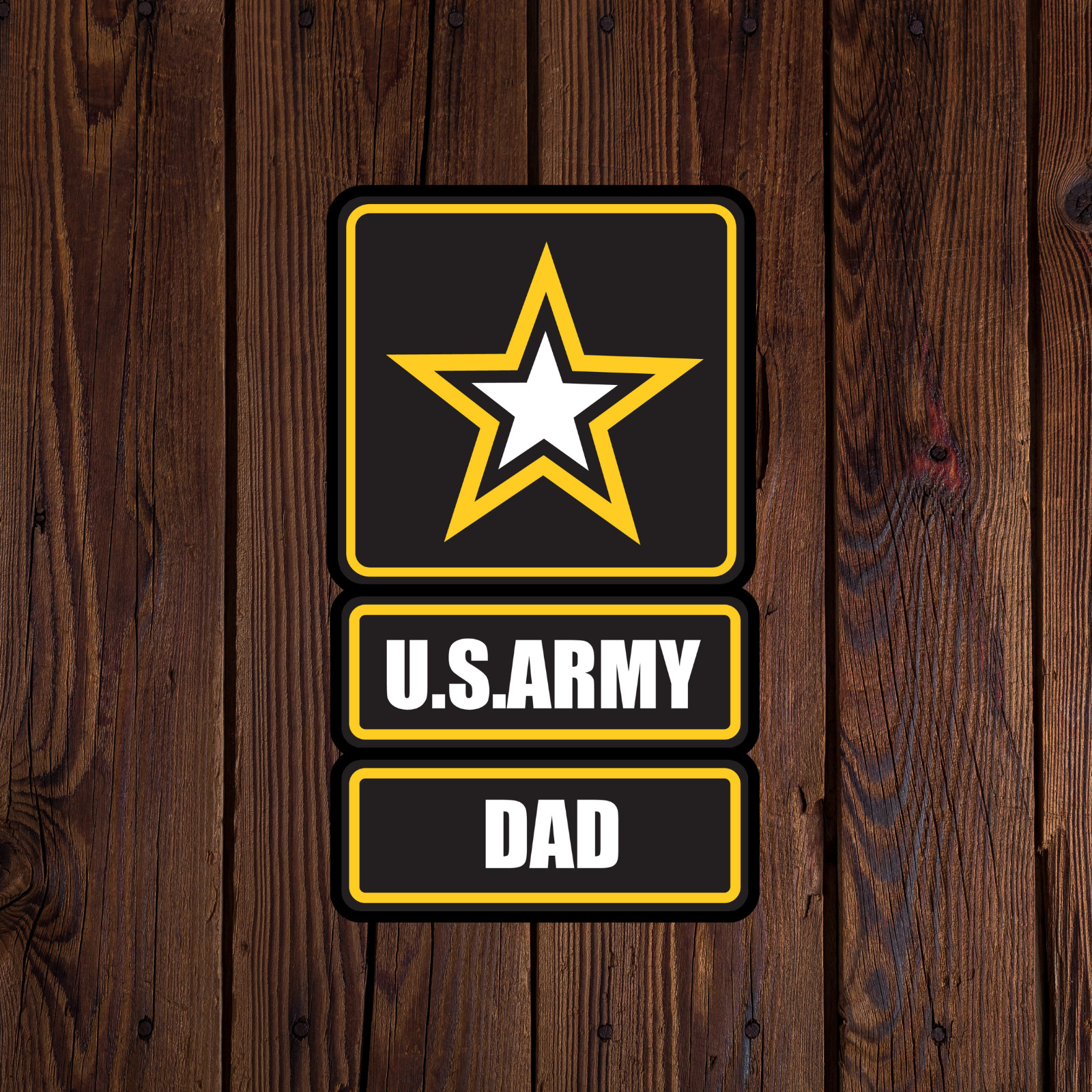 Army sticker vinyl decal US army dad star novelty laptop mug car