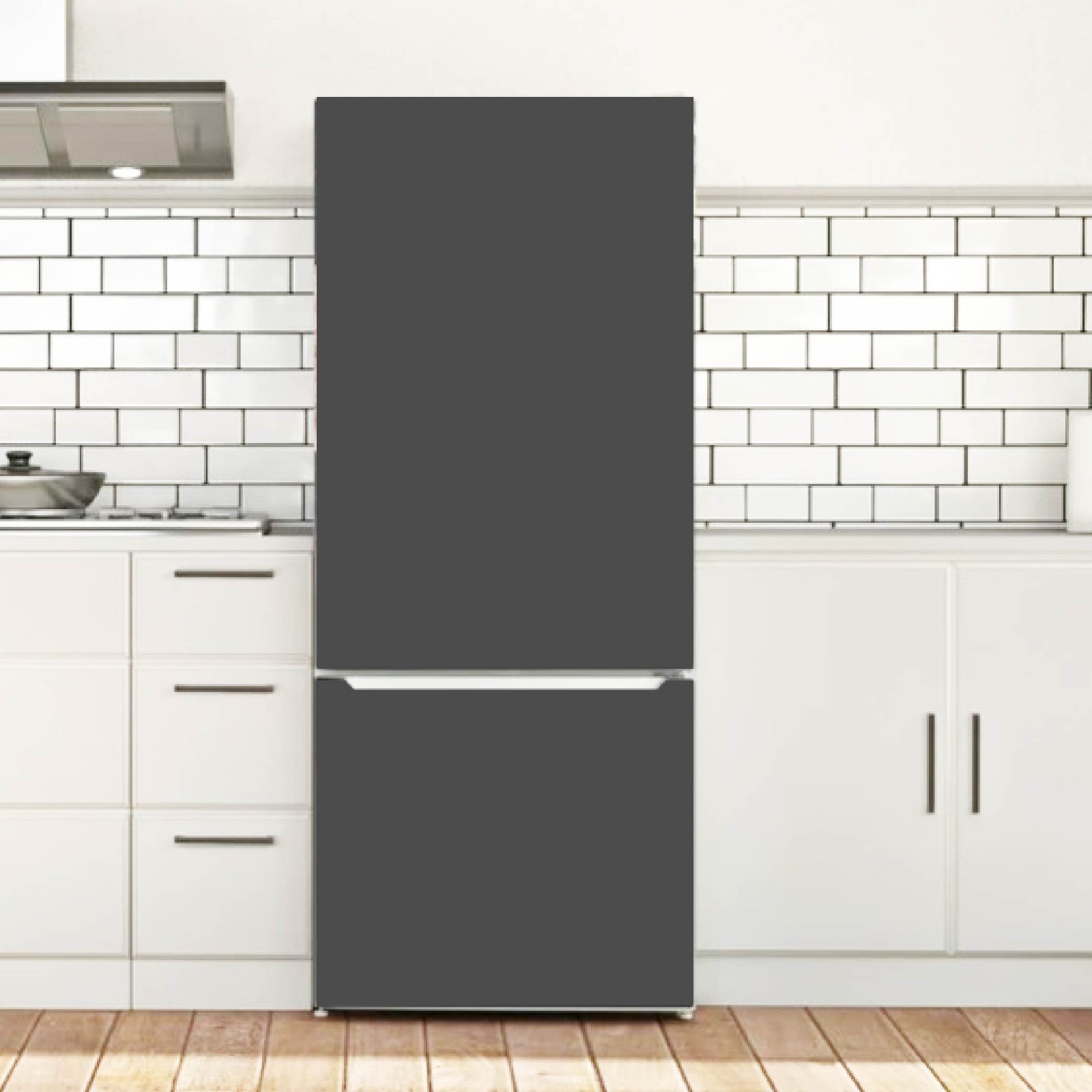Modern Gray Refrigerator Wrap Kitchen Appliance Cover