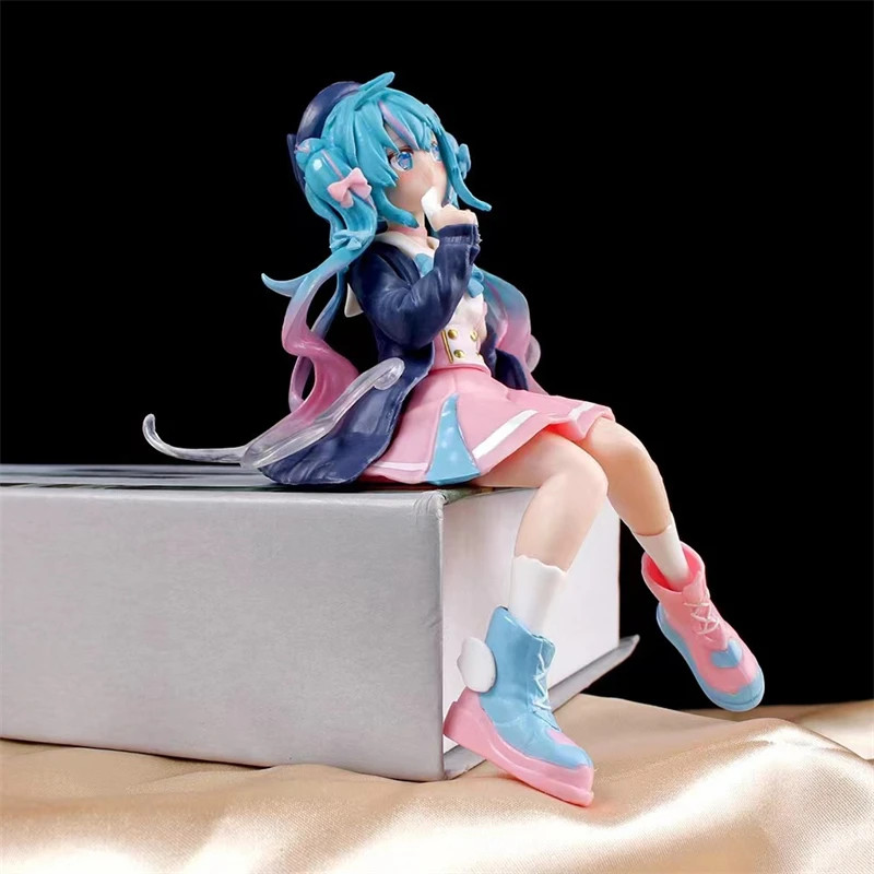 Kawaii Hatsune Miku Anime Figure Toys 11cm Neko T-Shirt Ver. PVC Action Figurine