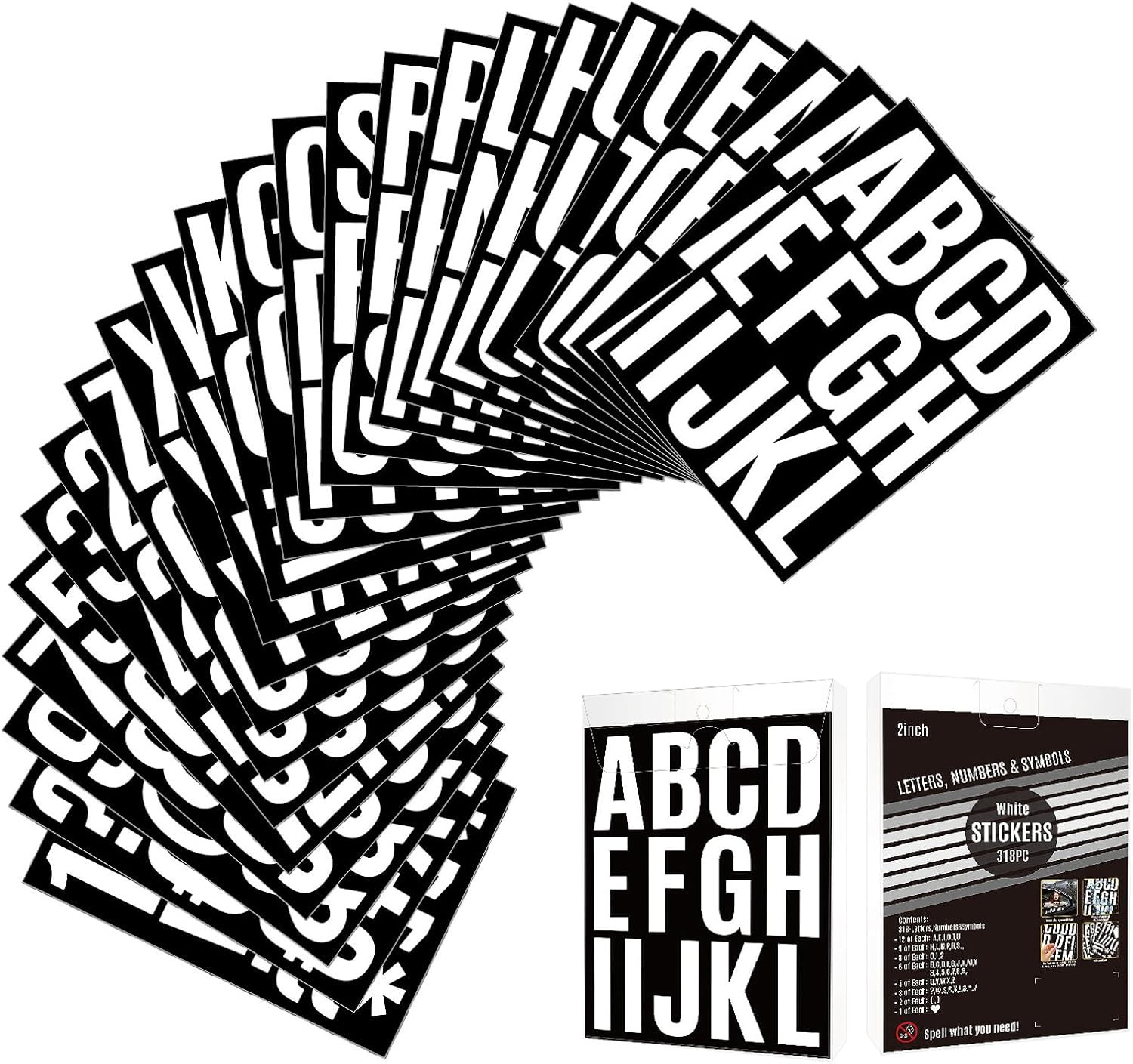 Letter ABC Sticker Large 2.5 Inch Alphabet Vinyl Decals for Poster Bulletin Boar