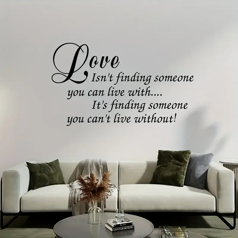Love Quote Wall Decal Removable Contemporary Letter Print Home Decor