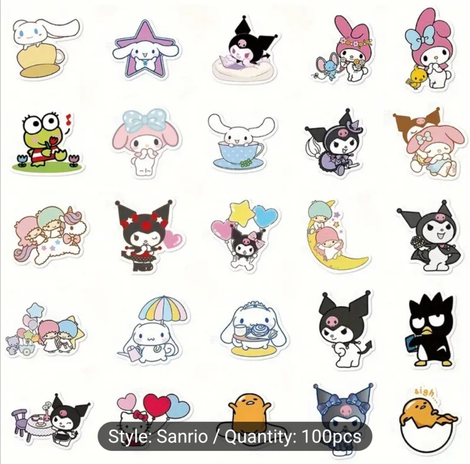10 PCS Sanrio Characters Hello Kitty And Friends Stickers BRAND NEW