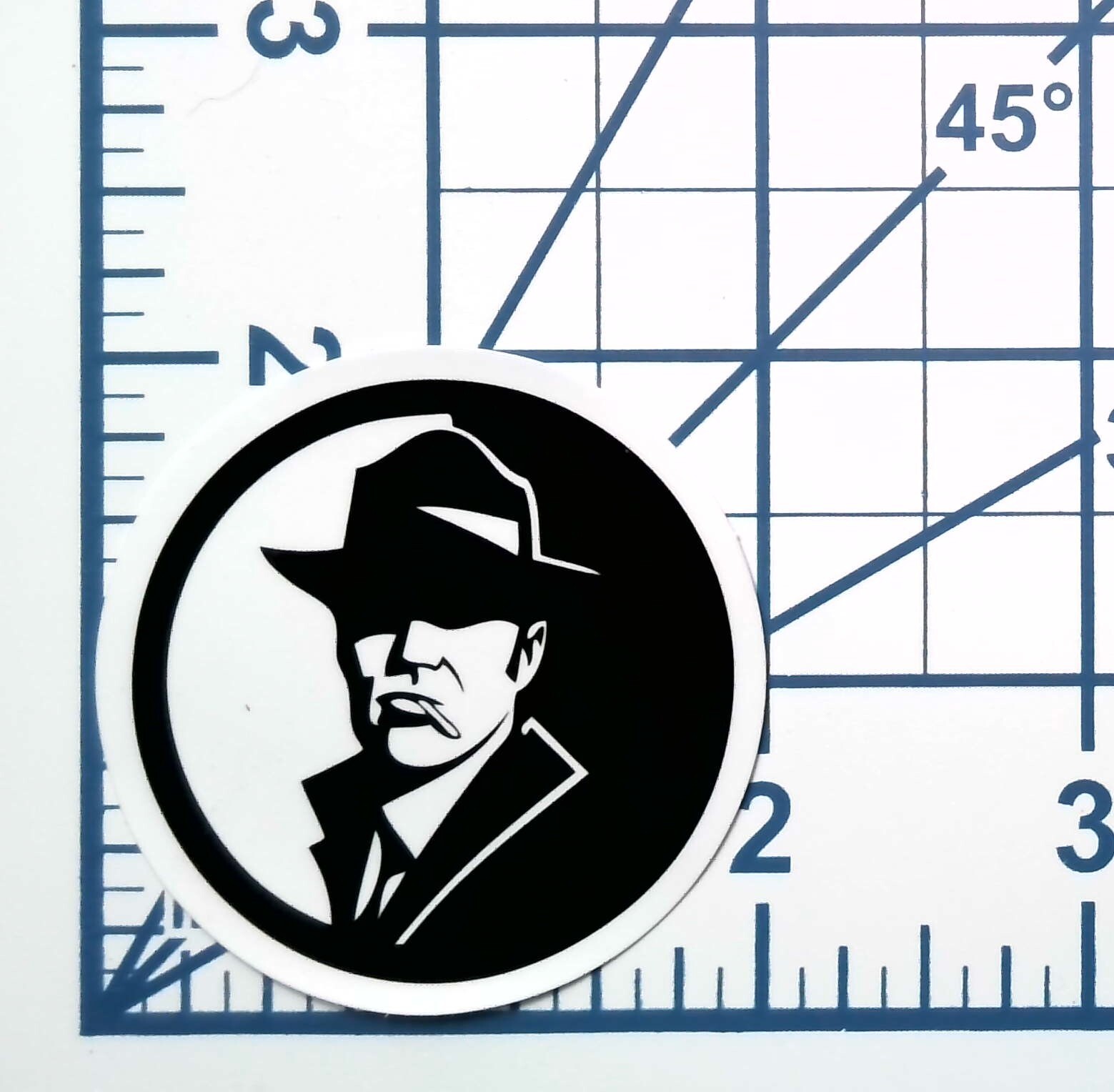 Man In Fedora Vinyl Sticker Die Cut Film Noir Vintage Mystery Detective Journal