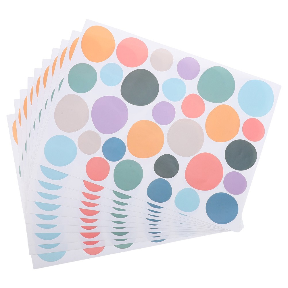 10 Pcs Classroom Decor Colorful Dot Wall Decals Colored Stickers