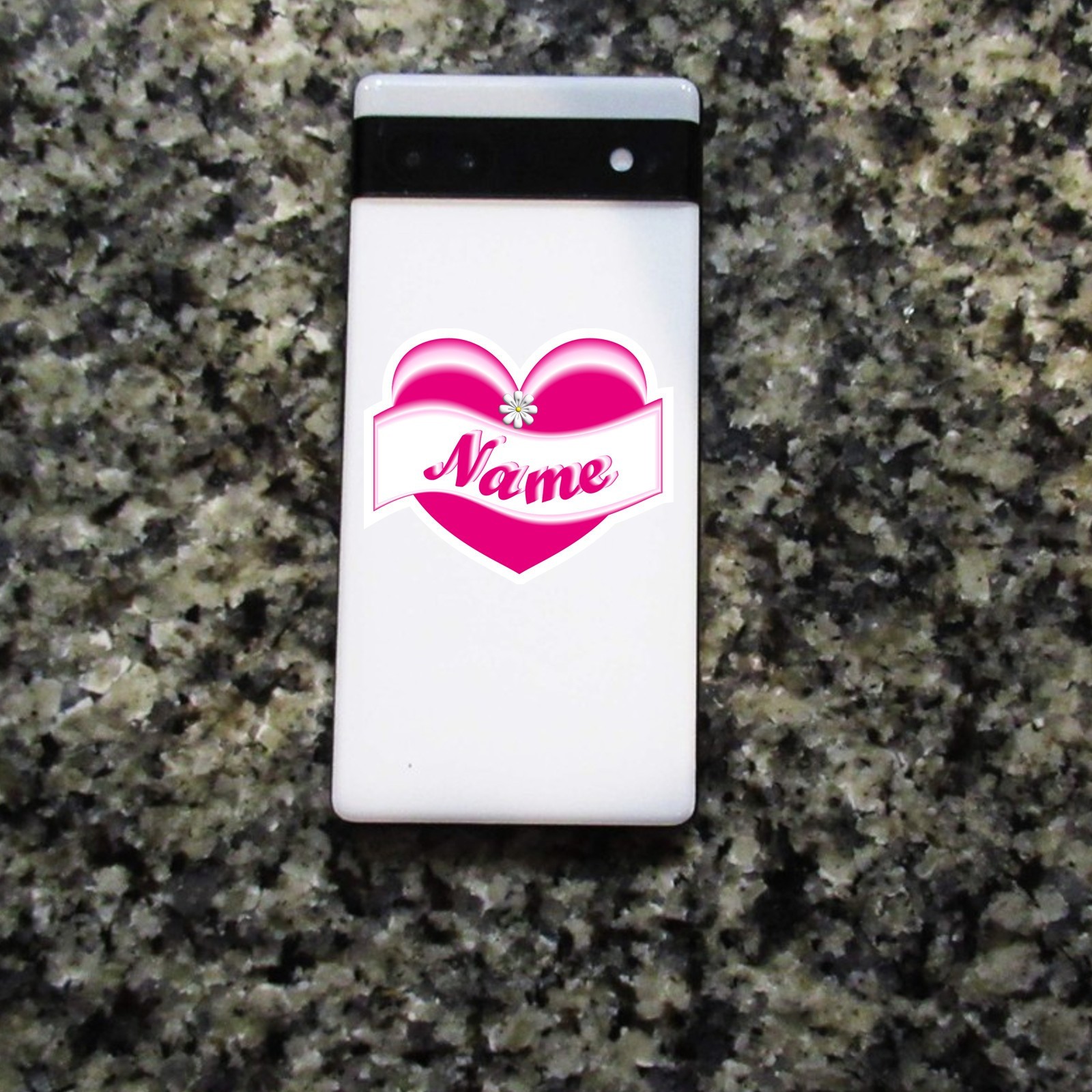 Personalized Name Heart Vinyl Sticker Custom Name Decal Laptop Car Water Bottle