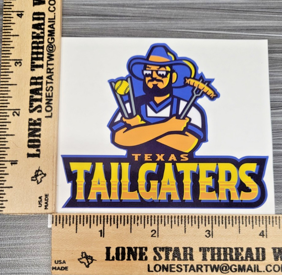 LAMINATED TEXAS TAILGATERS BANANA BALL STICKER