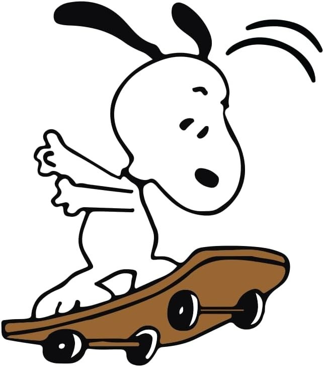 Snoopy Skateboard Sticker Decal Laptop Wall Mirror Cup Tumblr Locker Bin