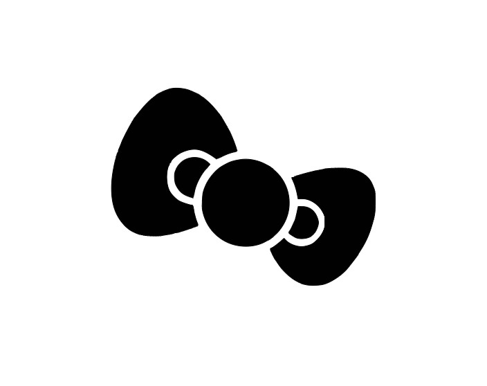 Hello Kitty Bow Vinyl Decal Sticker -Multiple Colors & Sizes- FREE SHIPPING