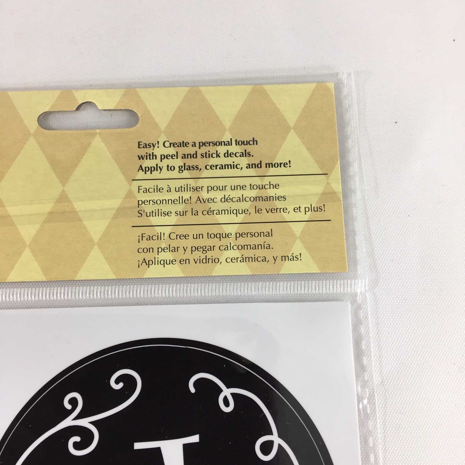 Stick-A-Round Peel And Stick Monogram "J" Assorted Decals Cypress Home