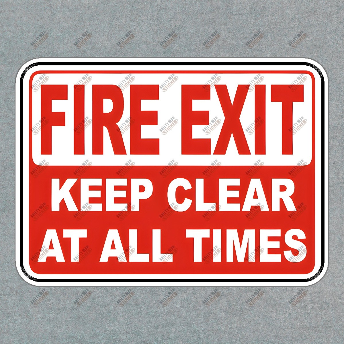 Fire Exit Sign Keep Clear at All Times OSHA Compliant Safety Sticker #686638