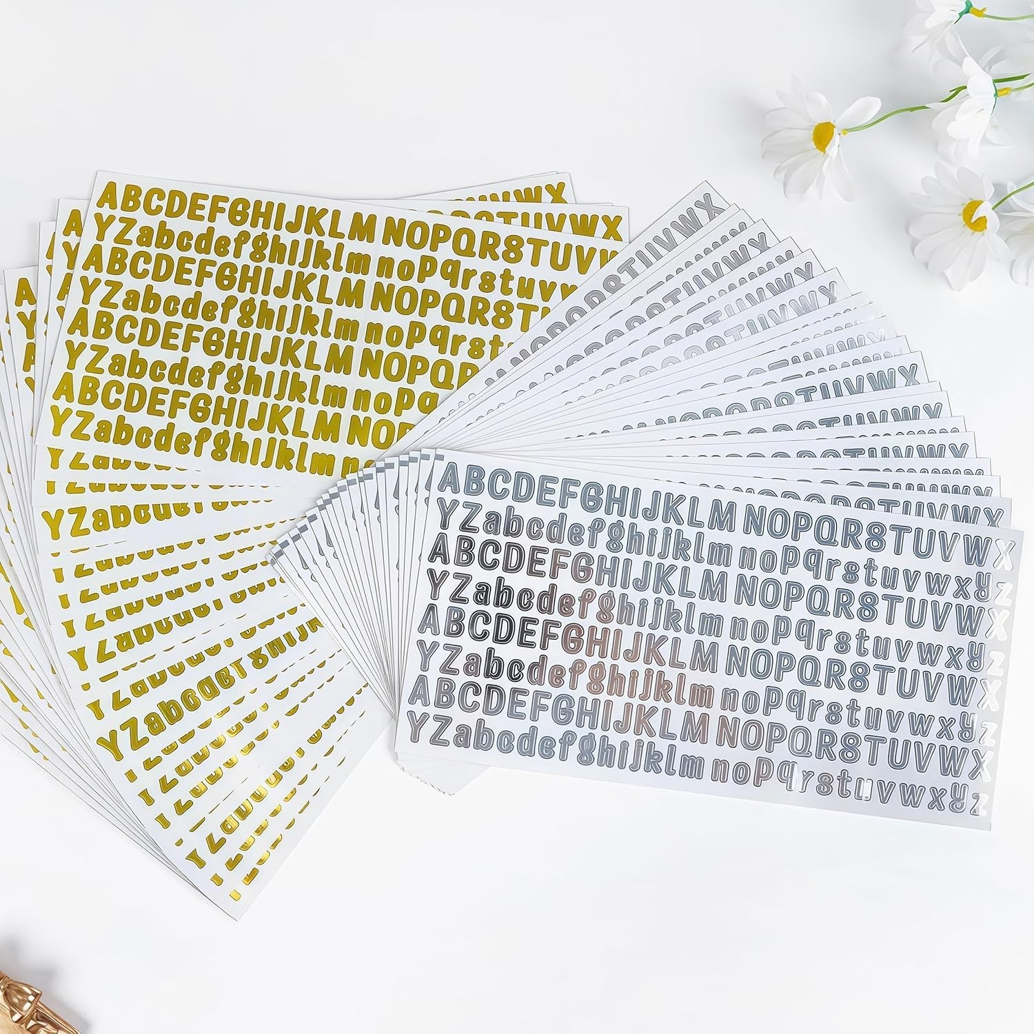 2500 PCS Mini Letter Stickers Small, Cursive Font 1/2 Half Inch (0.5 to 1 in)