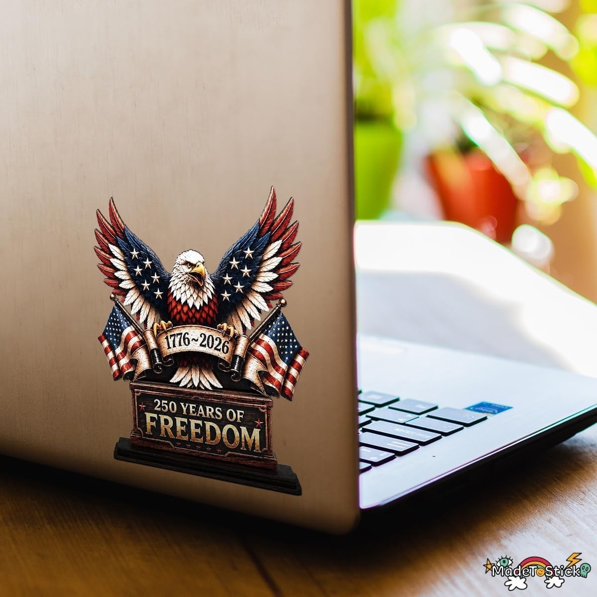250 Years of Freedom American Eagle 1776-2026 Patriotic Sticker 6.5"x5.5"
