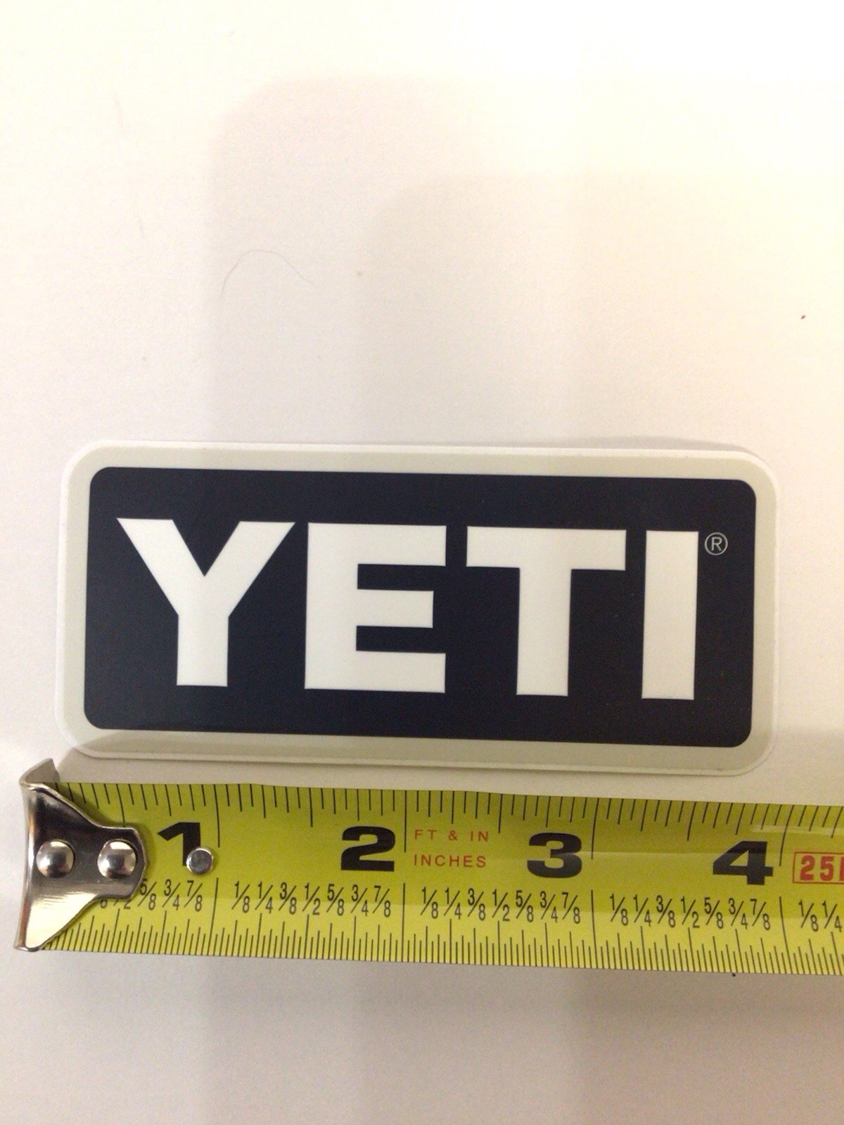 YETI Logo Sticker Authentic Decal White Black Cooler Tumbler Laptop Car Sticker