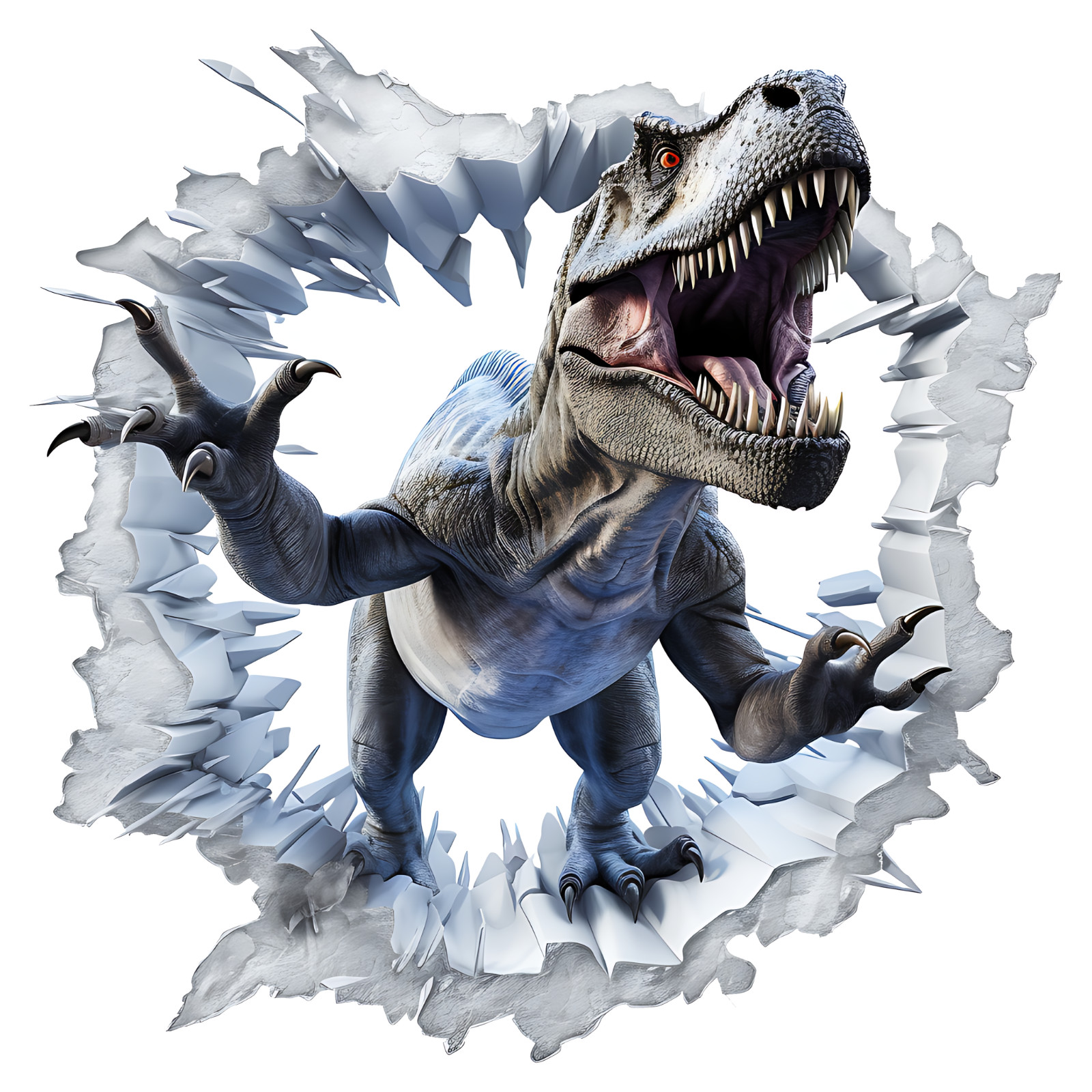 Wall decal sticker 3D dinosaur wall sticker 18×18 cm large