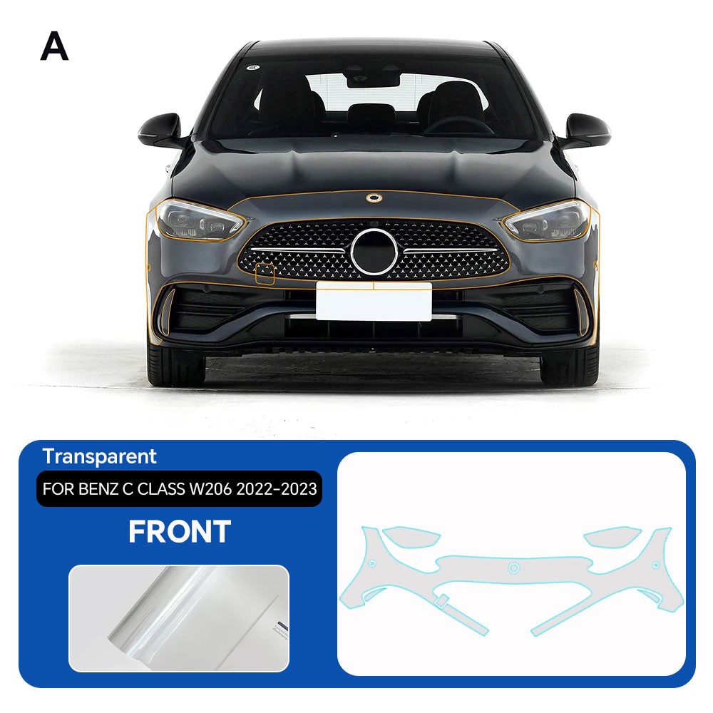 Full Car For Mercedes C Class W206 2022-2025 Precut Paint Protection Film PPF