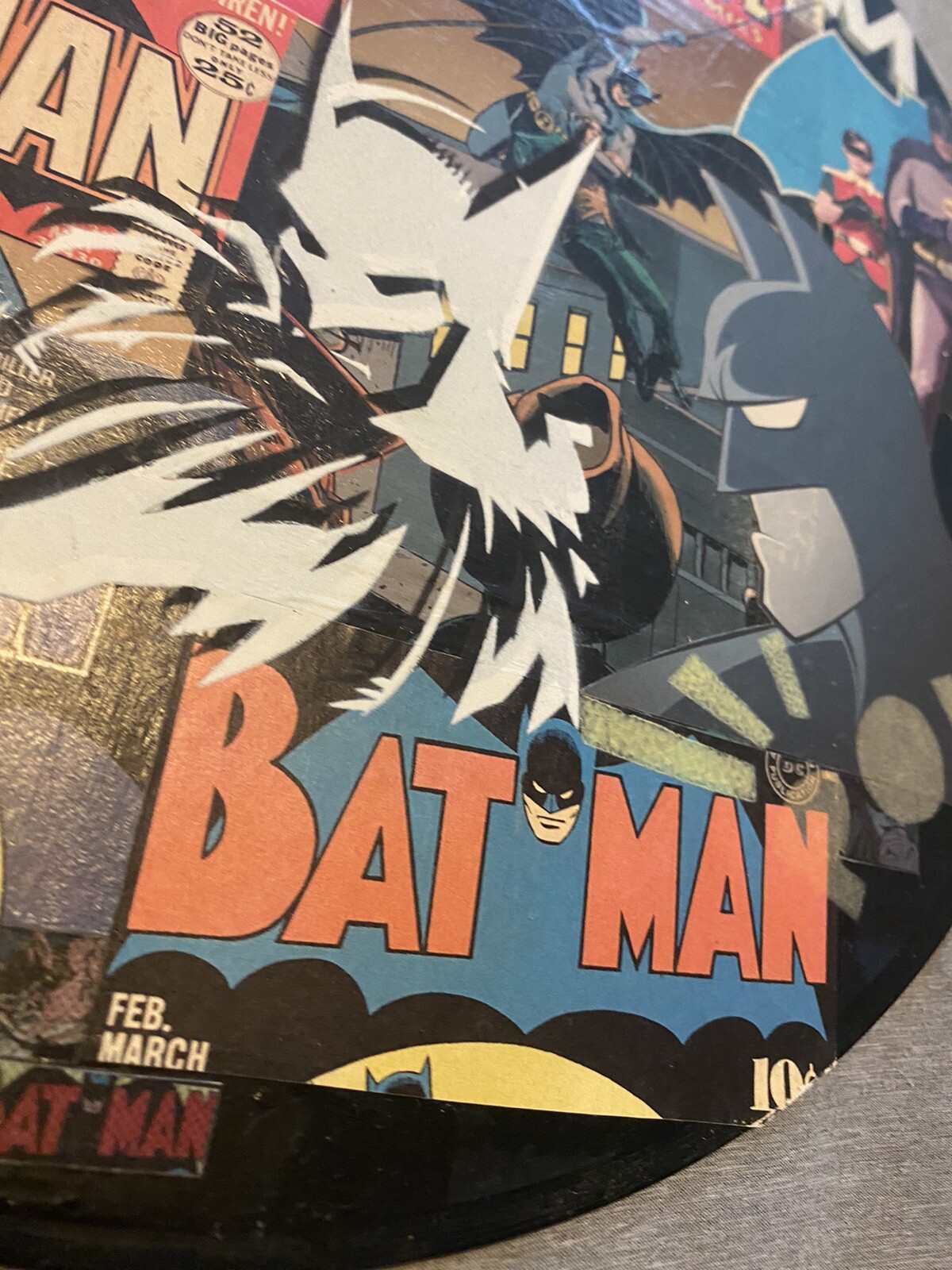 Batman Vinyl Record Collage Pop Decor Art Graffiti Office Decor Original
