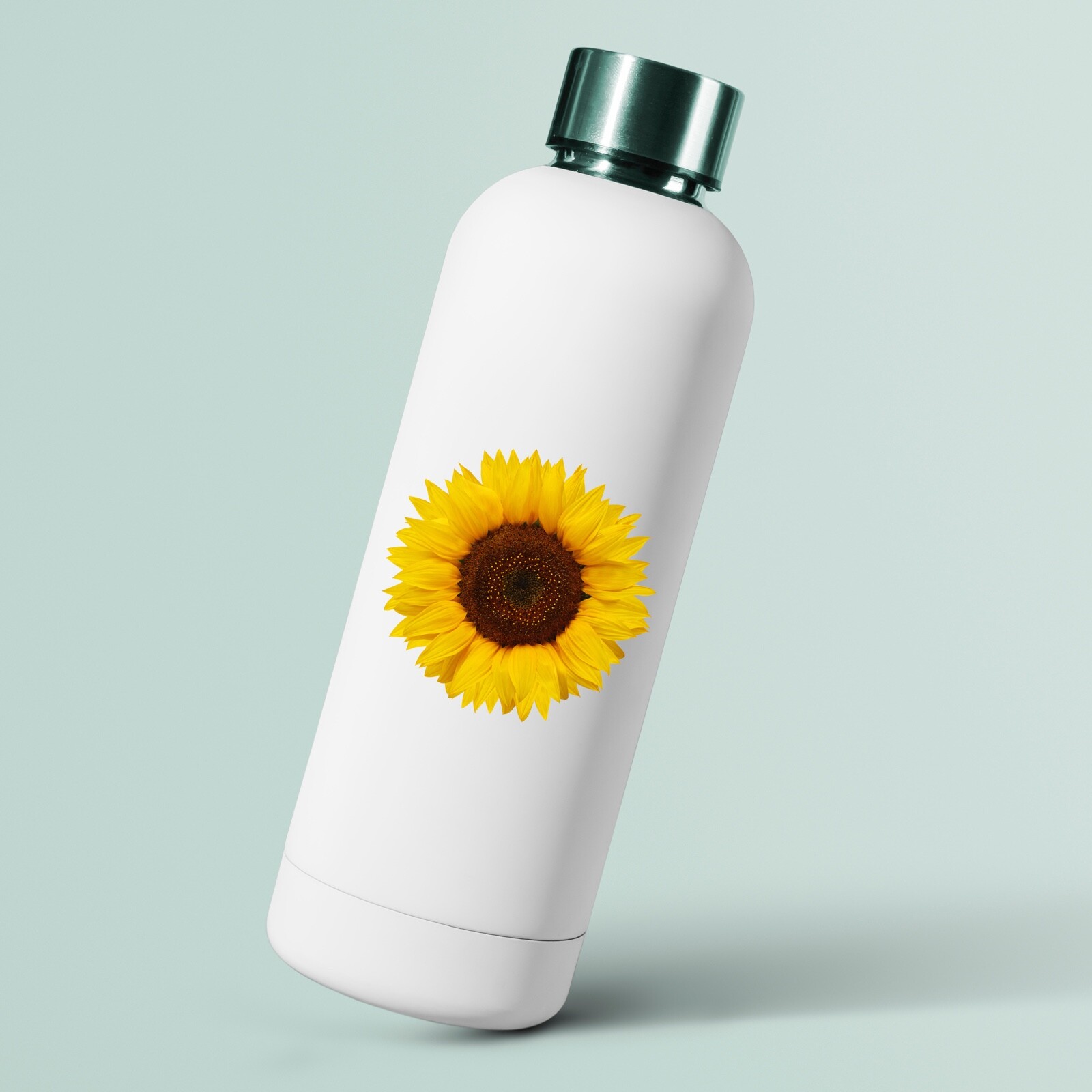 Beautiful Full Color Sunflower Sticker Yellow Vinyl Decal Real Laptop Phone Wall