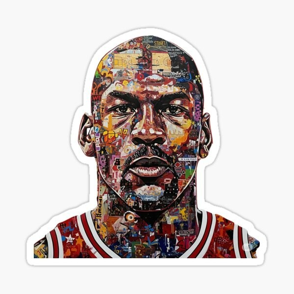 michael jordan basketball nba Sticker Gloss Laminate l Waterproof uv resistant