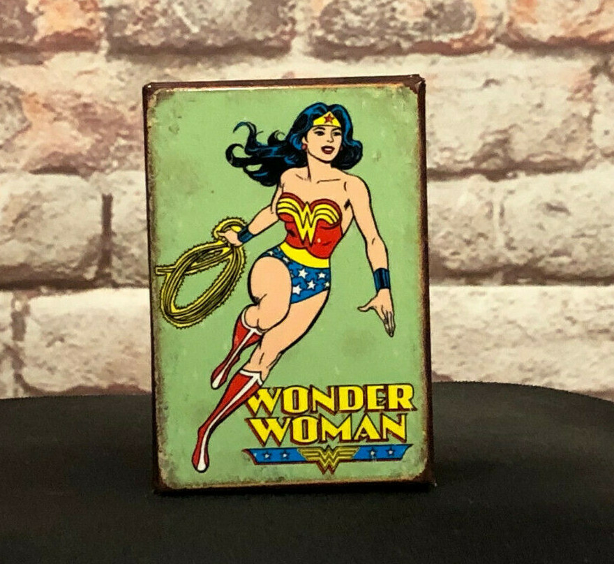 Wonder Woman Retro – Refrigerator / Toolbox Magnet – All-American Man Cave