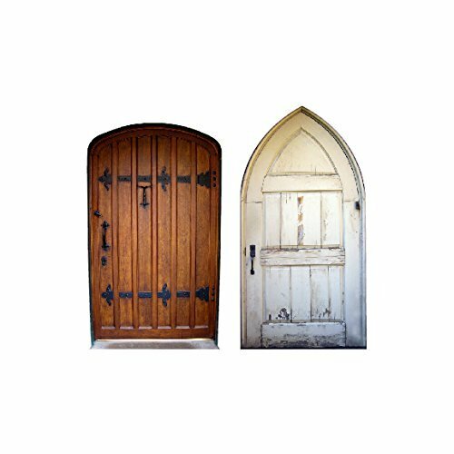 2 Mini Fairy Door Wall Decals 2.25" wide x 4" tall each