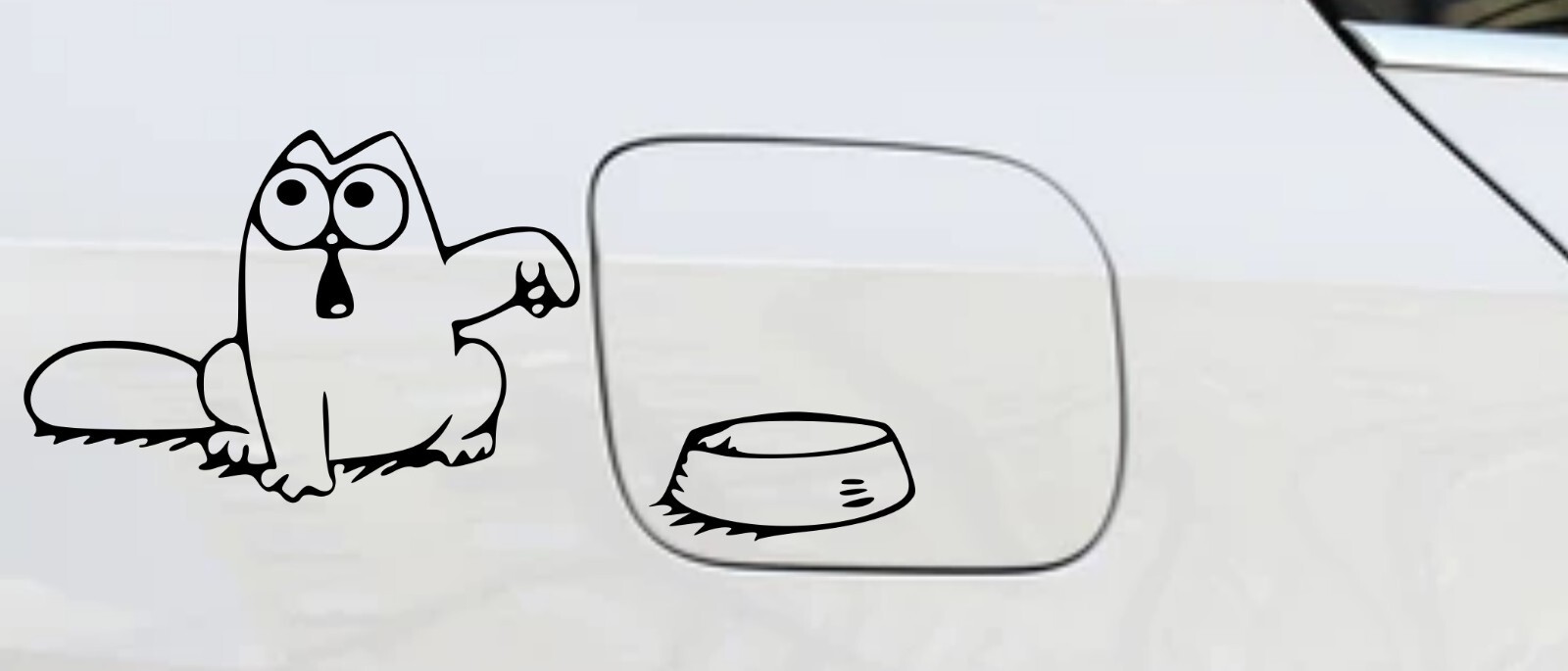 Demanding Cat Vinyl Decal, funny gas tank sticker, silly sticker