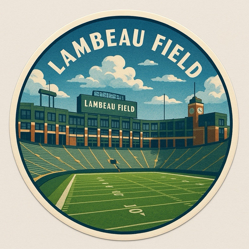 Lambeau Field 3” Sticker Decal Green Bay Packers Souvenir Football Stadium