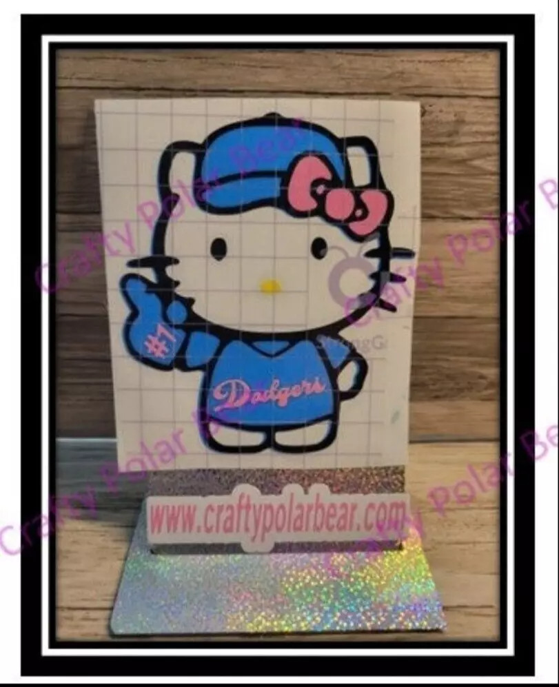 LA Dodgers Hello Kitty Car Truck SUV Window Wall Vinyl Decal Sticker
