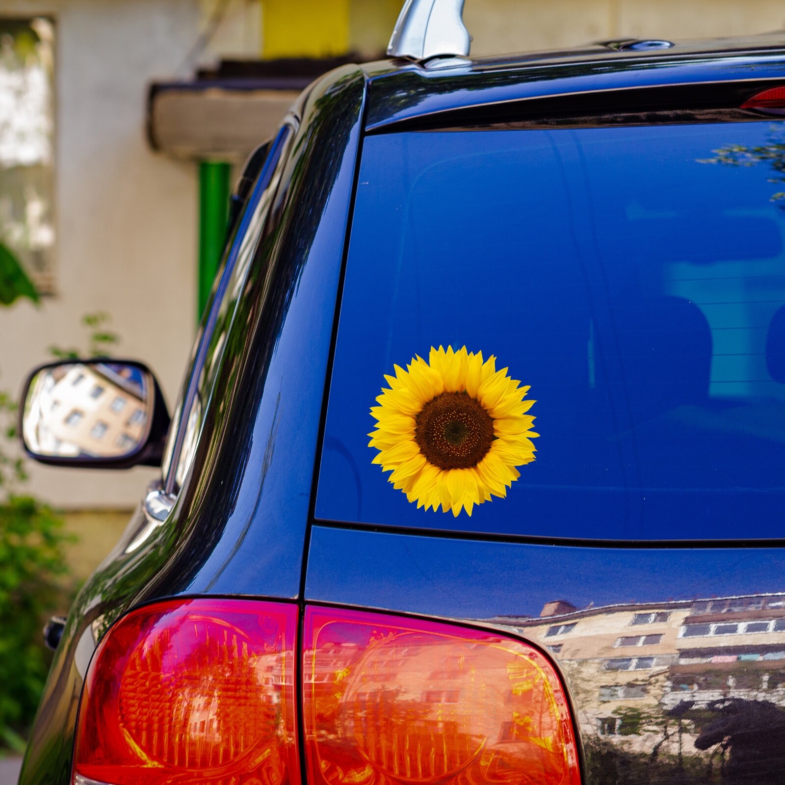 Beautiful Full Color Sunflower Sticker Yellow Vinyl Decal Real Laptop Phone Wall