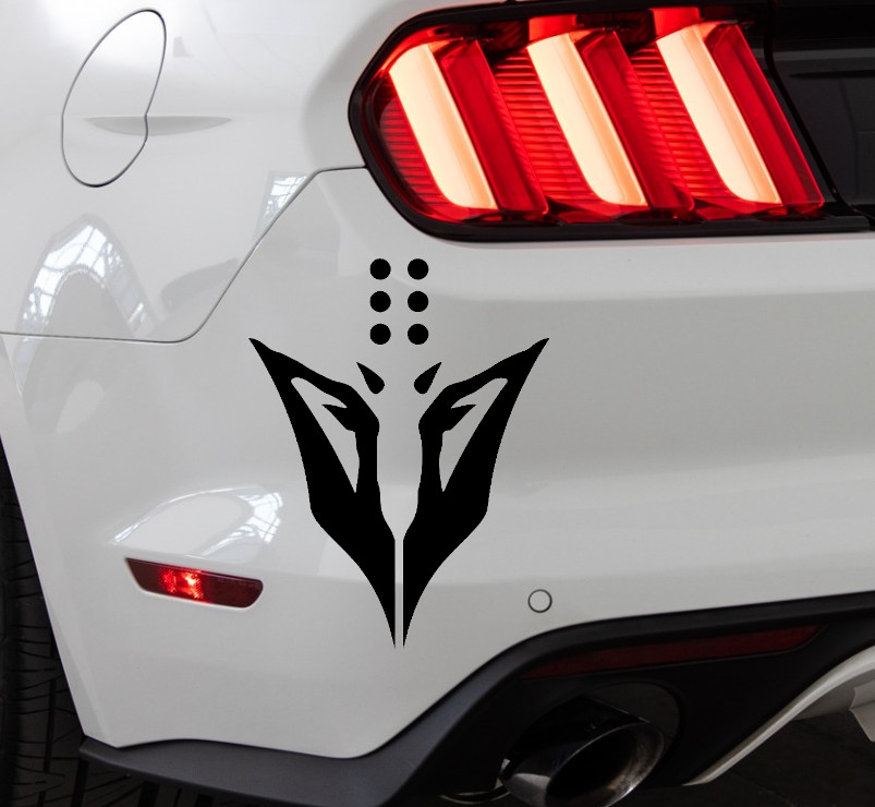House of Wolves Destiny Fallen Indoor/Outdoor Vinyl Decal Matte Black/White