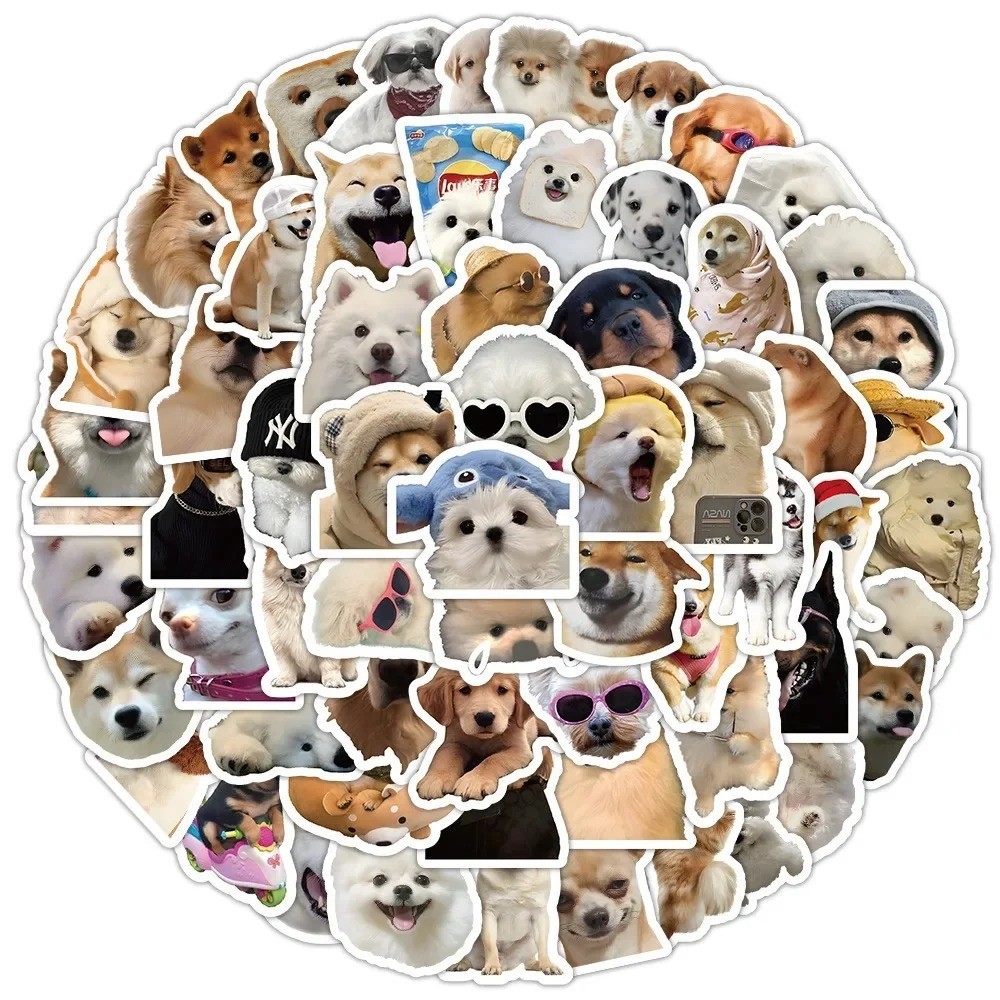 Dog Stickers Cartoon Decals Self-Adhesive Laptop Phone Car 10 50 100 Pcs