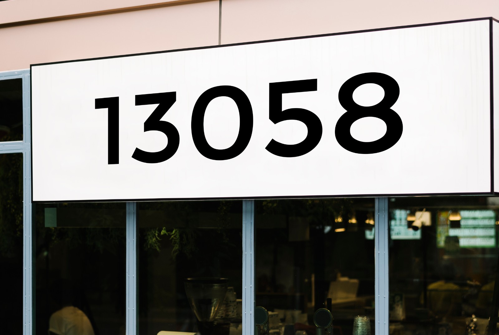 Large Storefront Address Numbers Vinyl Decal Window Montserrat Font