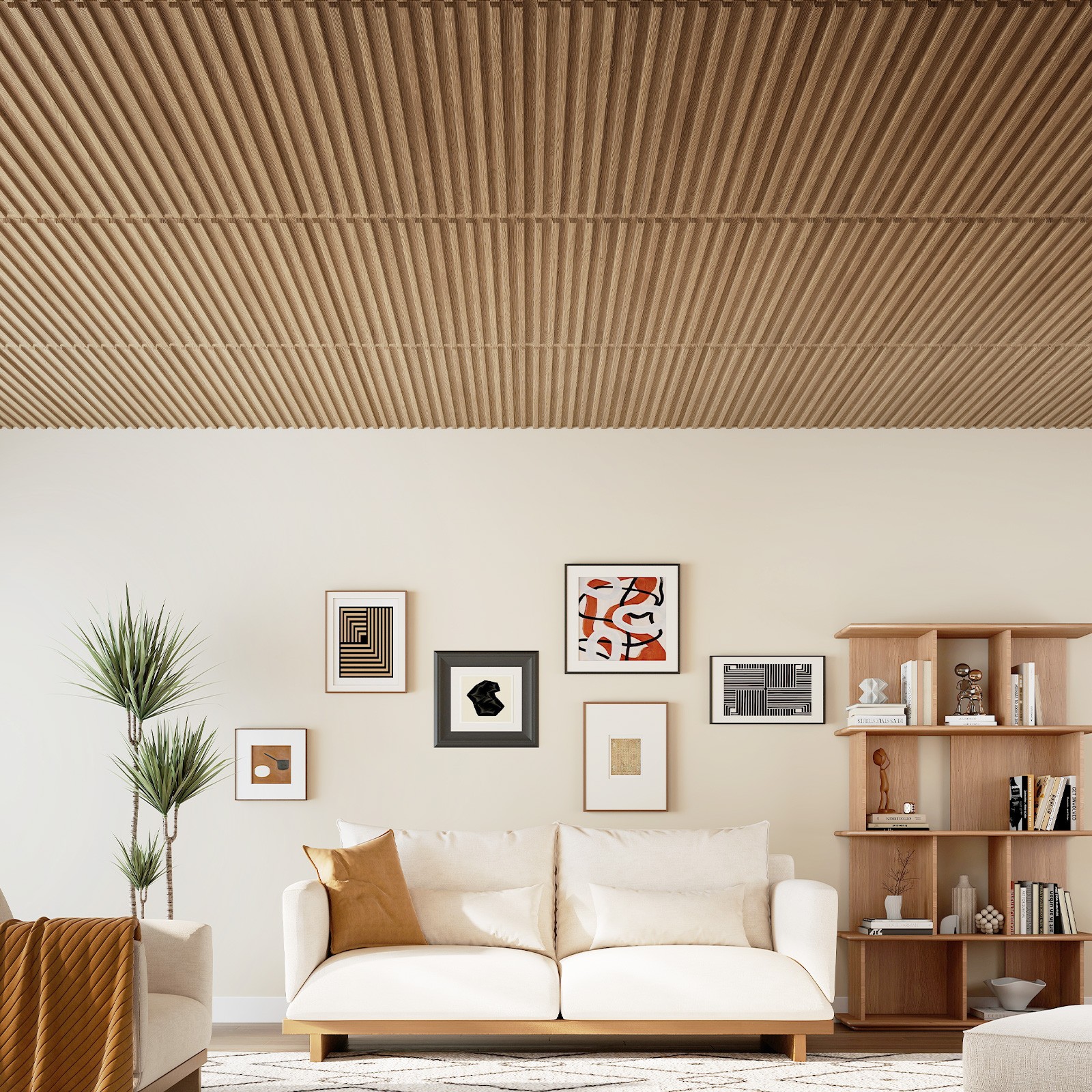 12-Pack PVC Slat Wall Panels, 3D Fluted Panels for Interior Wall Decoration