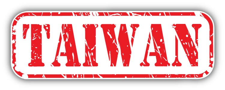 Taiwan Grunge Stamp Travel Car Bumper Sticker Decal