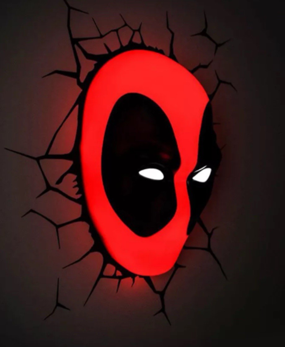Deadpool 3D Deco Light LED Bulbs And Wall Sticker