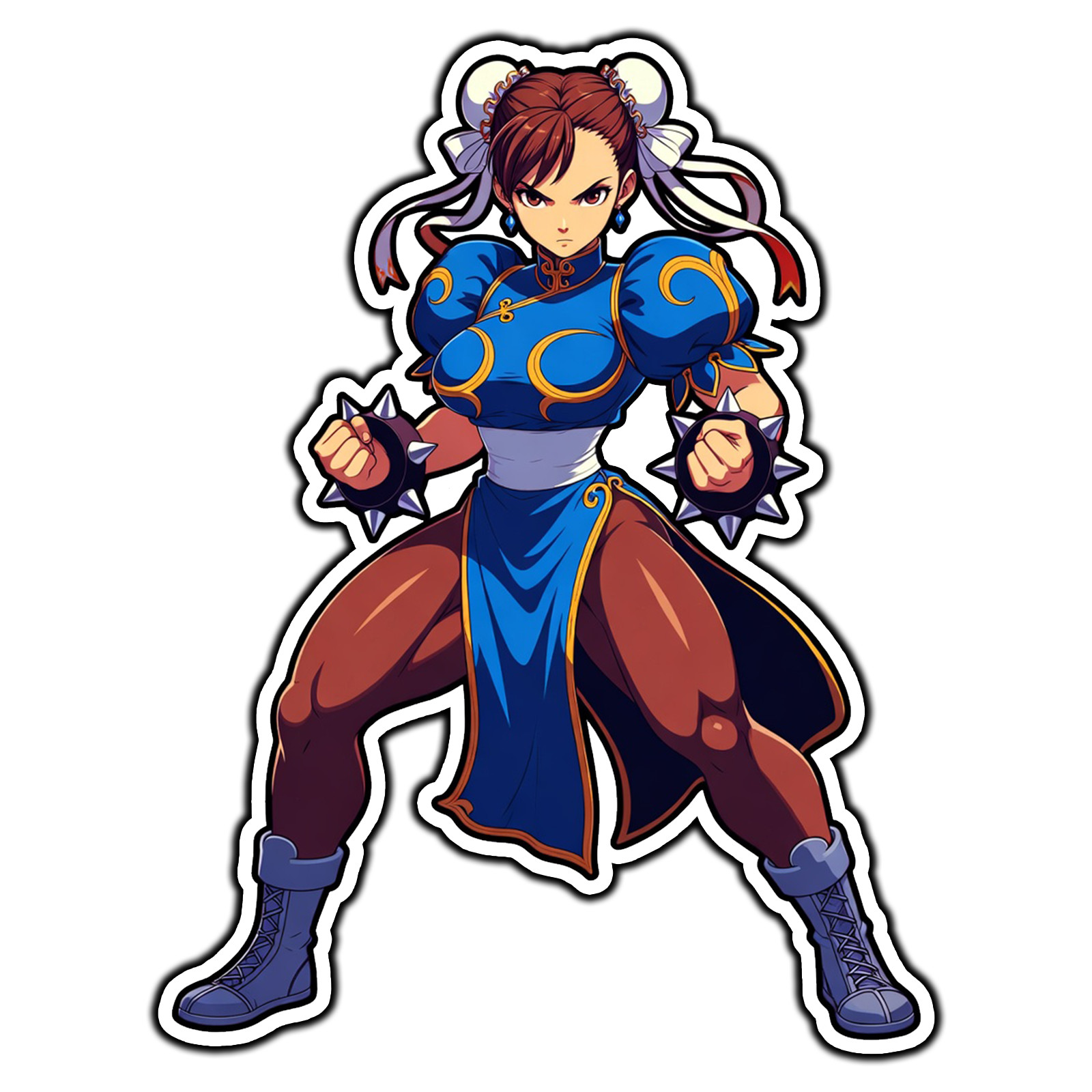Chun-Li #2 Street Fighter Retro Sticker Waterproof Vinyl Decal Die-Cut Garage